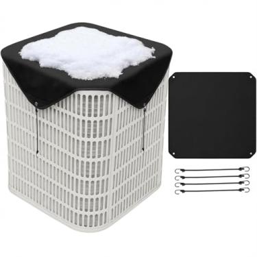 Imagem de Windyun Capa de ar condicionado de inverno capa CA para uso externo 91 x 91 cm unidades universais à prova d'água tecido Oxford 600d Defender central resistente se encaixa na maioria das centrais