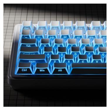 Imagem de Teclas XVX White Shine Through Keycaps, Doubleshot PBT Keycap Sets 142 teclas, Cherry Profile Keyboard Keycaps Adequado para 60%/65%/75%/TKL/96%/100% Layout Teclado Mecânico
