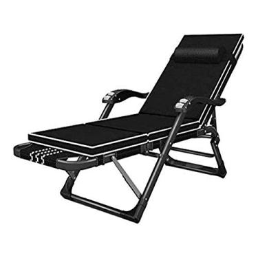 Imagem de Cama dobrável de lazer, espreguiçadeira, escritório, soneca, almoço, simples, individual, escolta, exterior, portátil, dobrável, cadeira de gravidade zero, cadeira para varanda, praia, espreguiçadeira