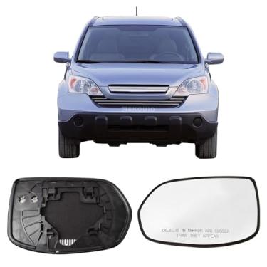 Imagem de Vidro de substituição do espelho lateral do motorista para Honda CRV CR-V 2007-2011, placa traseira aquecida para vidro retrovisor esquerdo para Honda CRV CR-V 2007 2008 2009 2010 2011