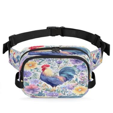 Imagem de Pochete de jardim com flores de primavera para mulheres e homens com alça ajustável, bolsa transversal, bolsa de peito, bolsa tiracolo, Cor 6