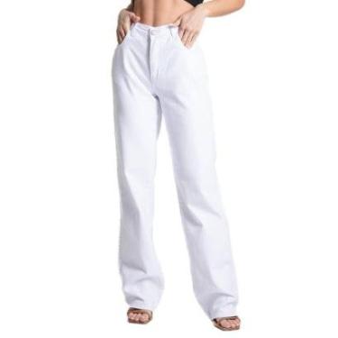 Imagem de Calça Sarja Sawary Wide Leg - 281913 - branco 46-Feminino