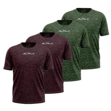 Imagem de Kit 4 Camisetas Dry Alpha Co Masculina-Masculino