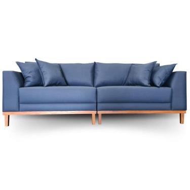 Imagem de Sofá  Pierri Bipartido Tecido Acquablock Pé Base Madeira  260cm - 4R E