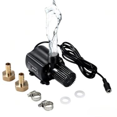 Imagem de Bomba d Água Sem Escovas Ultra-silenciosa DC12V Micro Submersível para Fontaine Aquário Lago Circulação 800L H 15W Elevação 16 4ft com Modo de Aro Fixação Instalação Estável Filtro Conector 1 4 Alto D