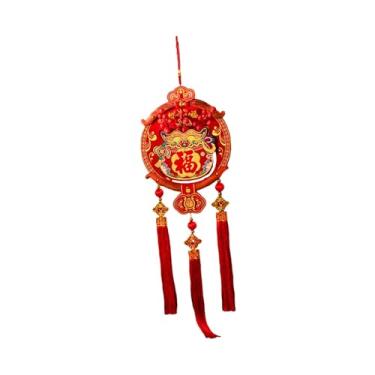 Imagem de Baoblaze Enfeite de Ano Chinês para Pendurar, Decoração para o Festival da Primavera, Placa Decorativa com Borlas para Entrada, Janela ou Sala de Jantar, Style B