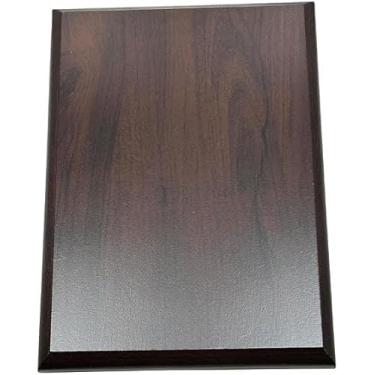 Imagem de Express Medals Placa de prêmio em branco DIY de 20 x 25 cm cor cereja com placas de presente de troféu de borda chanfrada