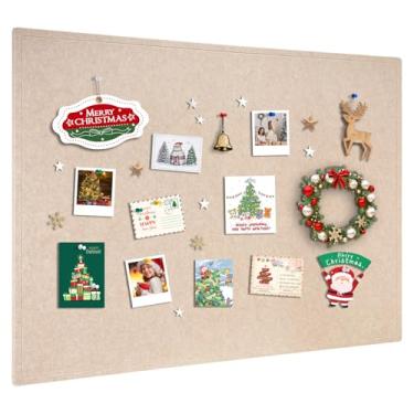 Imagem de QUEENLINK Quadro de avisos grande, quadro de cortiça de feltro dobrável de 122 cm x 91 cm para parede, quadro de visão decorativo de 122 x 91 cm para escritório em casa, escola, com fita autoadesiva