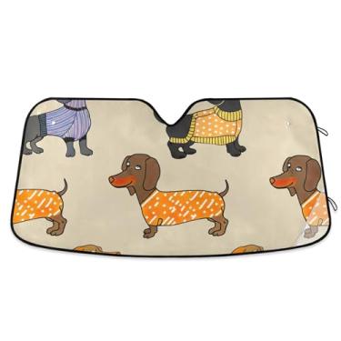 Imagem de Persiana de sol colorida para pára-brisa de carro para pára-brisa de carro dobrável personalizada persianas de janela de carro para para-brisa frontal L, 144,8 cm x 80 cm