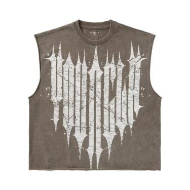 Imagem de Camiseta Sem Mangas De Algodão Oversized Para Homens, Top De Treino Pa