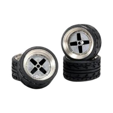 Imagem de Rodas De Liga Carlomo N-Class 1/64 Com Pneus De Borracha, Conjunto De 