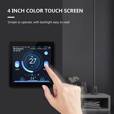 Imagem de SIWOTED 85-275V Wi-Fi Smart Thermostat Termostato programável 5 + 2/6 + 1/7 dias Agenda APP Controle remoto Controle de voz Compatível com Alexa Assistant ℃/℉ PM2.5 Umidade (Aquecimento de Água)