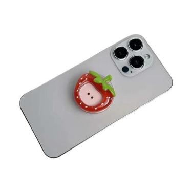 Imagem de Suporte Para Celular Dobrável De Resina Em Forma De Maçã Vermelha, Sér