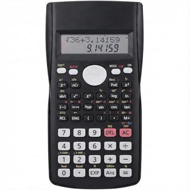 Imagem de Calculadora Científica de Engenharia, 240 Funções, Display de Linha Dupla, Ideal para Escola e Escritório (Preto)