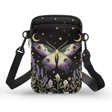 Imagem de YECARYPOD Bolsa feminina de borboleta estética para celular, bolsa de telefone feminina, bolsa transversal, leve, espaçosa, bolsos para smartphone e braçadeira esportiva