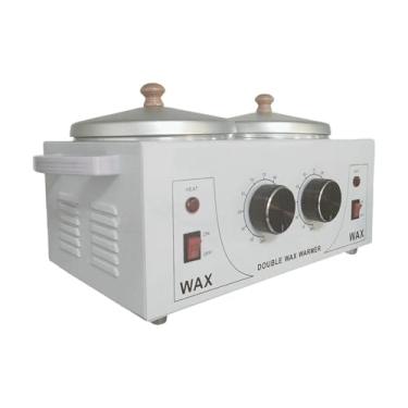 Imagem de Kokiya Aquecedor de cera portátil com dois recipientes de 1000cc e temperatura ajustável para depilação, tratamentos faciais, corporais e de pele em salões