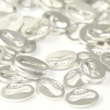 Imagem de 10 Placa Timber Prata 925 Montagem Corrente Pulseira Atacado - Lojas L