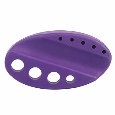 Imagem de Yinhing Porta-Copos Oval de Silicone Suporte Portátil de 4 Cores para Canetas de Maquiagem Permanente Copos de Tinta Cotonetes Com Furos de Tamanhos Diferentes para Microblading Labial (violeta)