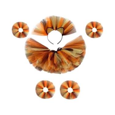 Imagem de Animal leão tutu saia roupa festa de aniversário saias de tule trajes 