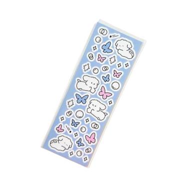 Imagem de Adesivos De Cachorrinho Branco Coreano Fofo Para Scrapbook, Álbum De F