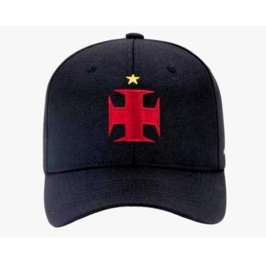 Imagem de Boné Vasco Da Gama Cruz de Malta Vermelho em Preto Supercap-Unissex