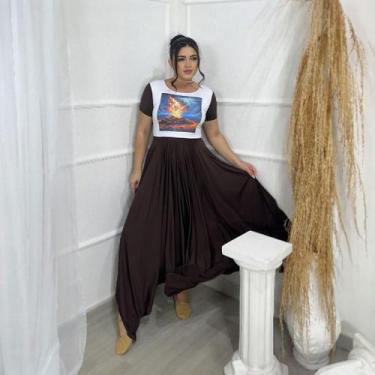 Imagem de Vestido de Dança Coreografia Plus Size SARÇA ARDENTE Moda Evangélica -
