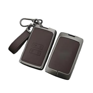 Imagem de Capa Protetora De Couro De Liga De Zinco Para Chave De Carro Compatível Com Dacia Logan Sandero Duster Lodgy Spring Jogger Acessórios Para Automóveis(B-brown ring)