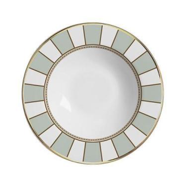 Imagem de Conjunto Com 6 Pratos Fundo Venetian Filete Ouro 25Cm - Alleanza Cerâm