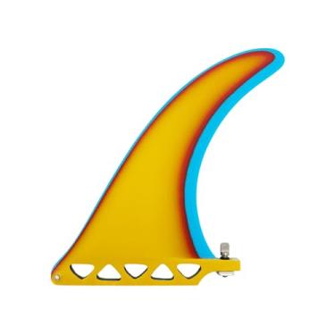 Imagem de Barbatana Longboard para prancha de surfe, 7, 8, 9, 25 cm, barbatana única - barbatana central para longboard, prancha de surf e paddle (amarelo)