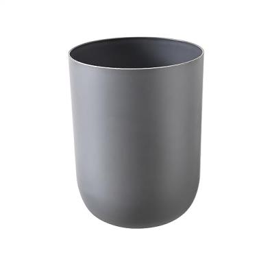 Imagem de Caixote do lixo pequeno/grande Latas de lixo domésticas sala de estar cesto de papel de lixo quarto caixotes de lixo escritório cesto de lixo de cozinha (cinza, pequeno)