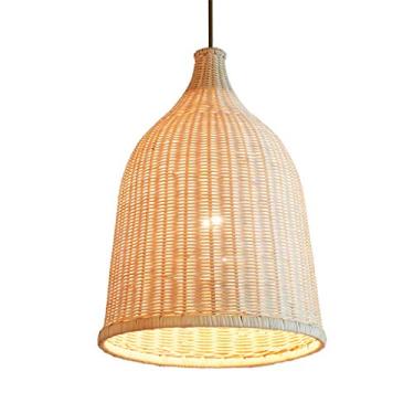 Imagem de Luminária pendente LED retrô, estilo industrial rústico, lustre de 40W/E26, luminária de teto vintage, lustre redondo, luminária pendente artesanal para loft, escritório, restaurante, ilum