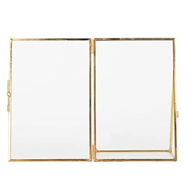 Imagem de Cosiki Moldura de Metal retrô de Latão, Estilo Vintage Antigo, para Fotos 4x6 ou 5x7, Mesa, Prateleira, Decoração ((Faça um pedido de 10,2x15,3cm) (tradução de)