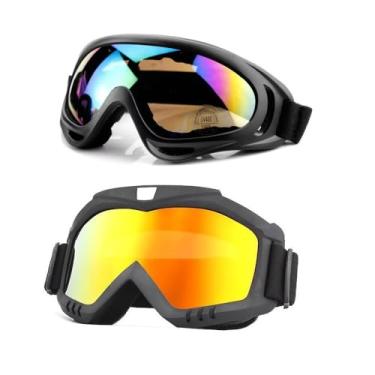Imagem de Kit 2 Óculos Esportivos Neve Snowboard Esqui Kitesurf Moto Alpinismo Uv400