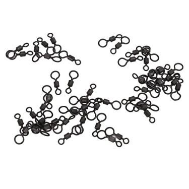 Imagem de Rolamento de barril de pesca giratórios giratórios de aço inoxidável de alta resistência à tração para pesca de carpa em rios e lagos 50 peças