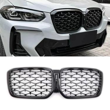 Imagem de Kit de carroceria de grade decorativa para para-choques de carro Grade de para-choque frontal compatível com X3 G01 2022-2024 Peça externa
