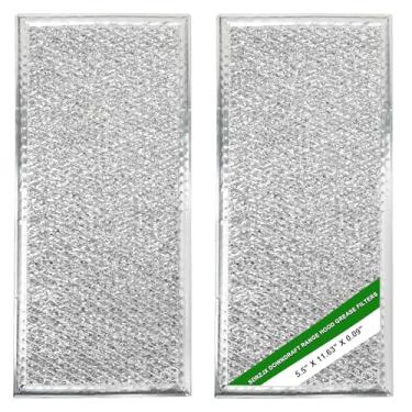 Imagem de SDRZJX 2 peças de filtros de graxa para exaustor de corrente descendente 14 x 29 x 0,09 cm, compatível com exaustores Whirlpool número de substituição: W10575379 W11190170