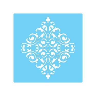 Imagem de Stencil De Parede Tamako Arabesco - 55 X 55Cm - Ref 415 - Stencil Tama
