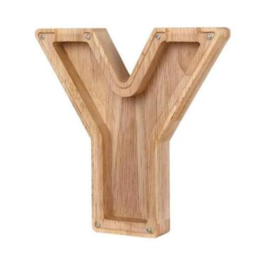 Imagem de Cofrinho De Madeira Com Alfabeto Inglês, 26 Letras, Caixa De Economia 