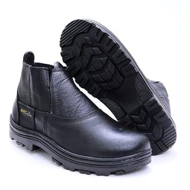 Imagem de Bota de Couro Bico PVC Segurança EPI com CA Botina Masculina Trabalho (45)