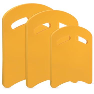 Imagem de Soulchen Pacote com 3 pranchas de natação, boia de natação com 3 tamanhos para boia de piscina, auxílio de natação compatível com nadadeiras para prática técnica de exercício de colo (laranja)