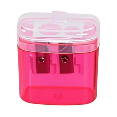 Imagem de Apontador de lápis com tampa, apontadores manuais e lápis, apontador portátil compacto de dois furos, para lápis padrão e JumboPencils, para adultos, estudantes, artistas, sala de aula, escola e