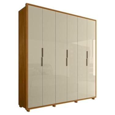 Imagem de Guarda Roupa Casal Matisse 6 Portas Mdf 210 cm Cumaru Opala Madetec