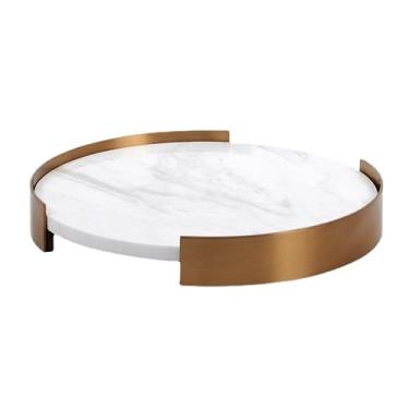 Imagem de THJKUPO Ornamentos de mármore para pia de banheiro para sala de jantar em casa, decoração de mesa de chá