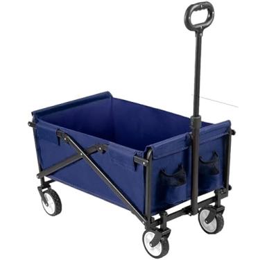 Imagem de Carrinho dobrável de carrinho de compras portátil dobrável para jardim, carrinho de compras para acampamento ao ar livre, caminhão, caminhão, caminhão