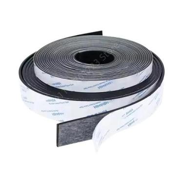 Imagem de Fita De Vedação De Borracha De Silicone Preta Autoadesiva Antiderrapan