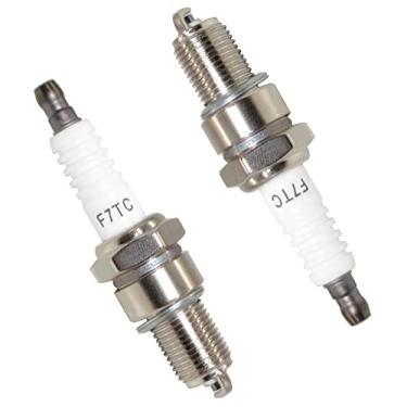 Imagem de ANPTGHT Vela de ignição F7TC para GX120 GX160 GX200 GX240 GX270 GX340 GX390 gerador cortador de grama trator rototiller bomba de água mini máquina de polimento de lavoura de bicicleta (2 peças)