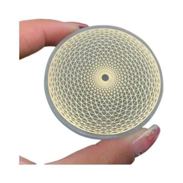 Imagem de Disco De Cristal De Selenita Natural De 6cm Recarregável Para Decoraçã