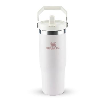 Imagem de TUMBLER STANLEY TÉRMICA FLIP STRAW EM AÇO INOXIDÁVEL 887ML ROSE QUARTZ  08358-00