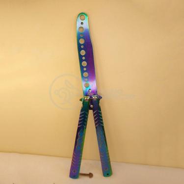 Imagem de Canivete Fade Rainbow Butterfly Treinamento Faca Borboleta