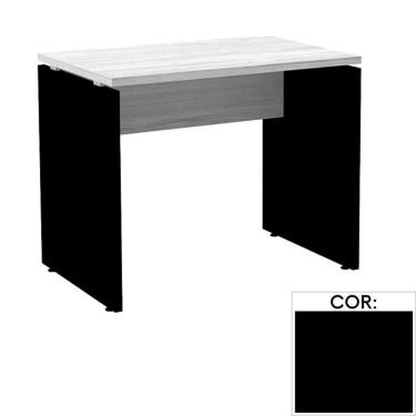 Imagem de Mesa De Escritório Pé Painel Pe25 Em Mdp 150 X 60 Cm Preta Com Base Preta